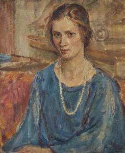 WALKER Ethel, Dame 1861-1951,Portrait of a woman in pearls,Rosebery's GB 2024-03-12