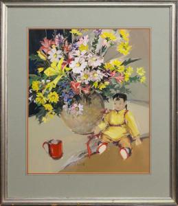 WALKER Ethel 1941,SUMMER FLOWERS WITH CHINESE DOLL,McTear's GB 2024-02-15