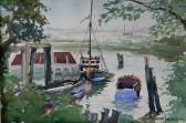 WALKER Harold E 1890,Boats at Dock,Rachel Davis US 2015-09-12