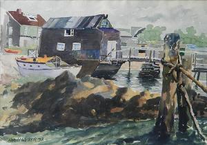 WALKER Harold E 1890,Harbor Scene,Rachel Davis US 2015-09-12