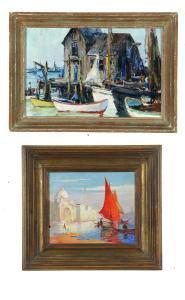 WALKER Harold E 1890,HARBOR SCENES,Garth's US 2015-07-24