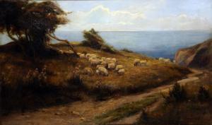 WALKER Hilda S 1800-1900,Ruswick Bay, with sheep grazing,Bamfords Auctioneers and Valuers 2008-03-19