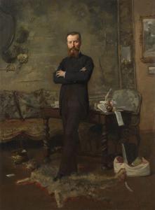 WALKER Horatio 1858-1938,Portrait d'homme en pied dans un i,Artcurial | Briest - Poulain - F. Tajan 2023-09-26