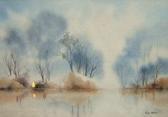 WALKER Lina,Misty treescape,1981,Rosebery's GB 2010-11-02
