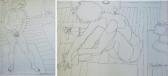 WALKER Roy 1936-2001,Two large nude studies.,1984/86,David Lay GB 2010-04-01