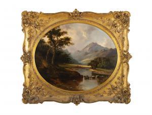 WALL William Guy 1792-1864,Extensive Mountainous Landscape, with figures on a,Adams IE 2022-12-07