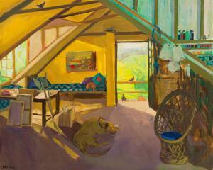 WALLACE Braidwood Marjorie 1925-2005,Sunny Morning in the Loft,Strauss Co. ZA 2024-04-15