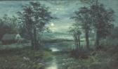 WALLACE Louise 1970,an eerie scene with full moon,Ritchie's CA 2012-10-21