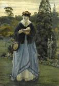 WALLACE Robert Bruce 1867-1881,MISS MARTHA FRY IN THE REVEREND DENISON'S GARDEN,1868,Mellors & Kirk 2010-03-25