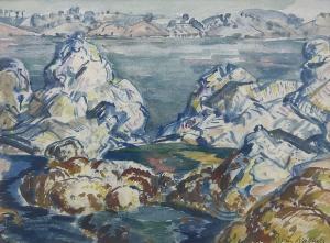 WALLACE Robin 1897-1952,Impressionist Rocky Coastal Landscape,David Duggleby Limited GB 2023-11-18
