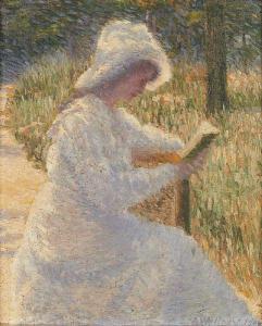WALLAERT A 1900-1900,La lectrice au jardin,Horta BE 2016-06-20