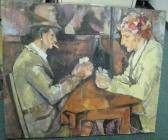 WALLAS Lee 1900-1900,Card Players,Ivey-Selkirk Auctioneers US 2008-06-14