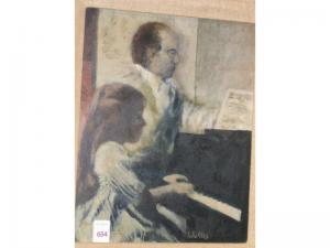 WALLAS Lee 1900-1900,STUDY FOR MUSIC LESSON,Ivey-Selkirk Auctioneers US 2007-05-19