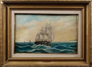 WALLER William,Ships on rough seas,1888,Bonhams GB 2010-10-06