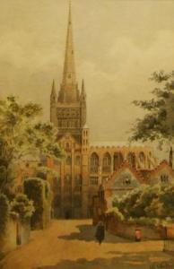 WALLER William,View of Norwich Cathedral,Keys GB 2011-04-08