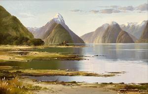 WALLERS Peter J. 1953,Mitre Peak,1992,International Art Centre NZ 2024-08-27