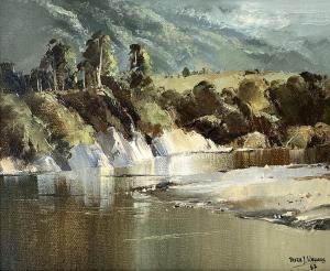WALLERS Peter J. 1953,The Buller River, Buller Gorge,1982,International Art Centre NZ 2024-03-05