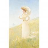 WALLERTZ A 1800-1900,LADY WITH A PARASOL ON A HEADLAND,Sotheby's GB 2003-03-26
