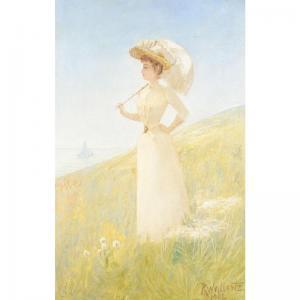 WALLERTZ A 1800-1900,LADY WITH A PARASOL ON A HEADLAND,Sotheby's GB 2003-03-26