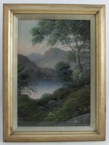 WALLINGER Cecil A 1800-1900,view through trees to water,Serrell Philip GB 2020-01-16