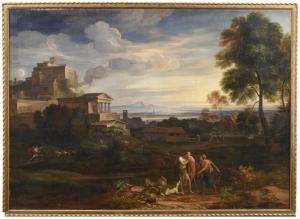 WALLIS George Augustus 1768-1847,Arkadische Landschaft mit der Rückkehr des Odysseu,Nagel 2019-02-27