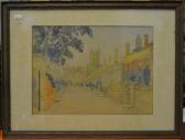 WALLIS J.S.S,sketch of street towards cathedral,Andrew Smith and Son GB 2013-09-10