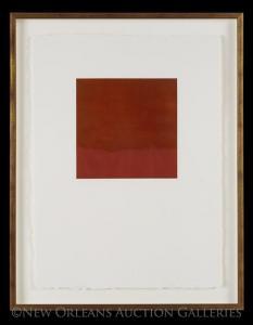 WALLIS Shawn 1964,Composition in Red,2006,New Orleans Auction US 2016-01-24