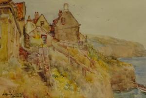 Walmsley James Ulric 1860-1954,Cottages at Robin Hood's Bay,1910,David Duggleby Limited 2018-09-14