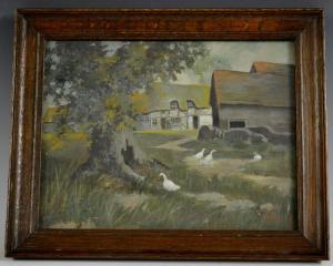 WALPOLE T,Geese in a Farmyard,Bamfords Auctioneers and Valuers GB 2016-10-26