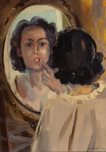 WALRECHT Bernardus H.D., Ben 1911-1980,Young woman before a mirror,1944,Glerum NL 2011-11-28