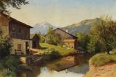 WALSETH Niels,An Austrian landscape with mountain cottages by a ,Bruun Rasmussen 2021-03-01