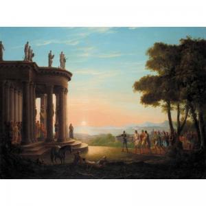 WALSH T.N.H 1800-1900,classical landscape in the manner of claude lorrai,1825,Sotheby's 2003-09-30