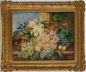 WALTER Emma 1855-1891,Still Life with Grapes and Lilies,19th Century,William Doyle US 2022-08-26