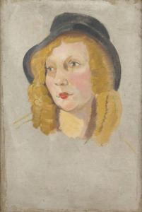 WALTER Julienne Pauline Isidorine 1902-1974,Jeune femme au chapeau noir,Horta BE 2013-01-21