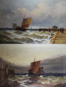 WALTERS E 1910,Sailing Vessel in stormy seas,Wright Marshall GB 2019-01-29
