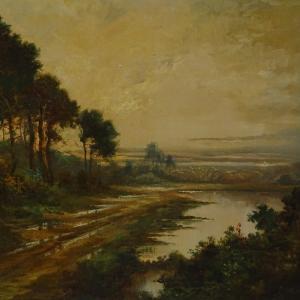WALTERS Frederick 1900,extensive landscape,Burstow and Hewett GB 2019-06-19
