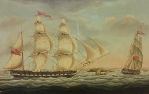 WALTERS Miles 1774-1849,British frigate Isabella,1827,Wiederseim US 2016-06-18