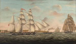 WALTERS Miles 1774-1849,The Ship "Feejee" of London,1828,William Doyle US 2024-02-09