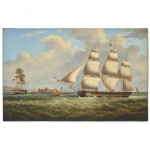 WALTERS Miles,THE SHIP TIBER OF BOSTON IN TWO POSITIONS OFF NEW ,1832,Christie's 2022-01-20