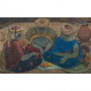 WALTON Cecile 1891-1956,KABYLE MARKET, ALGERIA,Lyon & Turnbull GB 2024-02-13