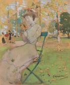 WALTON Edward Arthur 1860-1922,READING IN THE PARK,Lyon & Turnbull GB 2022-12-08