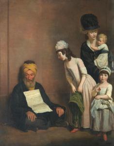 WALTON Henry 1746-1813,A family with a blind Turkish beggar,Bonhams GB 2022-07-06
