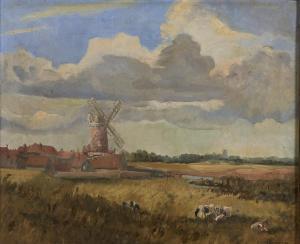 WALTON SYDNEY,Landscape with Windmill,Mellors & Kirk GB 2022-03-08