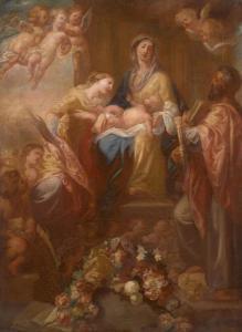 WAMPS Joseph 1689-1750,La Vierge à l'Enfant avec saint Paul,Artcurial | Briest - Poulain - F. Tajan 2022-09-27