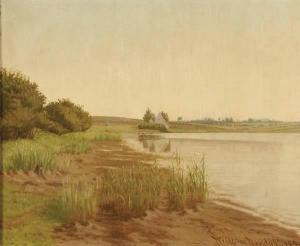 WANDAHL William 1859-1944,Summer Landscape with Distant Cottage—1896,Jackson's US 2007-07-17
