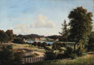 WANDEL Elisabeth Moller 1850-1926,View from Raadvad with the Eremitage Castle in th,Bruun Rasmussen 2024-01-15