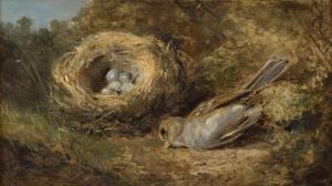 WANDESFORDE Juan Buckingham 1817-1902,Bird by its nest,John Moran Auctioneers US 2017-01-24