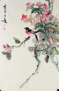 WANG Han,Bird on branch,888auctions CA 2014-09-11