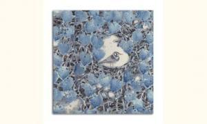 WANG JIPING 1961,l'oiseau en sous bois. fond bleu,Coutau-Begarie FR 2003-03-24