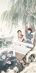 WANG JIPING 1961,LADIES BY THE LOTUS POND,Sotheby's GB 2016-10-04